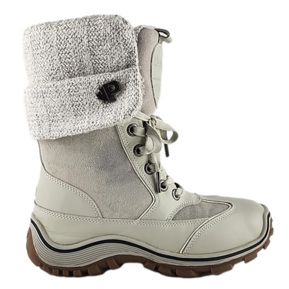 Pajar Women's Ava Light Ice Leather Winter Waterproof Lace Up Boot Wool 7-7.5